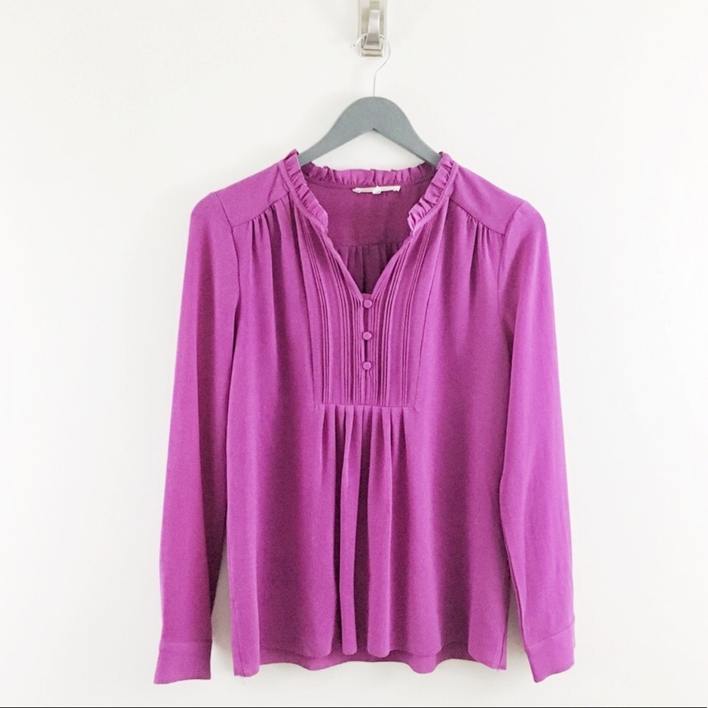 3/$20! 41 HAWTHORNE Pretty in Pink Pleated Blouse